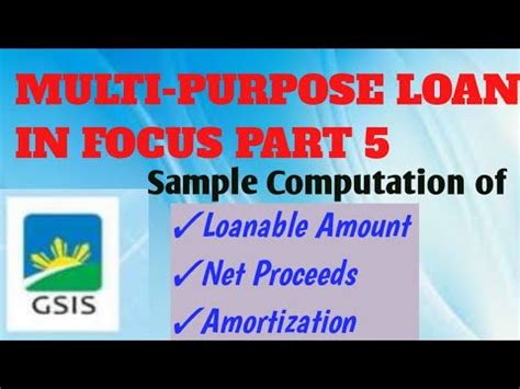 GSIS MPL: Sample Computation ng Loanable Amount, Net .
